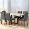 Mesa Atlas Canto Copo 160×80 com 6 Cadeiras Sophia – Art Assentos + WM Decor - 1.6/TD 5