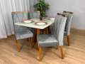 Mesa de Jantar Bali 1.20m com 4 Cadeiras Isa - Minas Plac/Ouro Decor - 1.20m - 1.1/LD 3