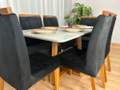 Mesa de Jantar Bali 1.60x0.80 Com 6 Cadeiras Isa - Minas Plac/Ouro decor - 1.60m - 1.5/LD 2