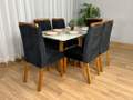 Mesa de Jantar Bali 1.60x0.80 Com 6 Cadeiras Isa - Minas Plac/Ouro decor - 1.60m - 1.5/LD 1