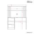 Escrivaninha com Painel Doble Cinamono/Off White - MÓVEIS ALBATROZ - 1.20m - 4.6/TD 6