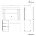 Escrivaninha com Painel Doble Cinamono/Off White - MÓVEIS ALBATROZ - 1.20m - 4.6/TD 7