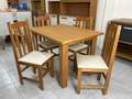 Mesa Eco Laminada 1.10m Com 4 Cadeiras Viena - Avelã - 1.10m - 9.0/LD 4