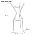 Mesa Bistrô Dublin 0,65x0,65m com 3 Banquetas Jade – Kappesberg – 4.6/TD 4