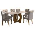 Mesa de Jantar Madri 1,60×0,80 com 6 Cadeiras Califórnia - 1.4/LD 2