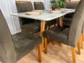 Mesa de Jantar Bali 1.60x0.80 Com 6 Cadeiras Isa - Minas Plac/Ouro decor - 1.60m - 1.5/LD 9