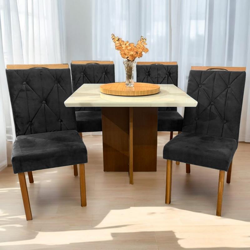 Mesa Salinas 120x80 com 4 Cadeiras Yasmim – Avalon Decor + KM Decor – 8.1/TD
