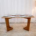 Mesa de Jantar Dubai Tampo Londres - Cel Móveis - 1.60m - 3.9/RF 5.5/SR 2