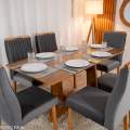 Mesa de Jantar Dubai Tampo Londres + 6Cad Genova - 160x80 - 1.3/RF 3