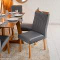 Mesa de Jantar Dubai Tampo Londres + 6Cad Genova - 160x80 - 1.3/RF 4