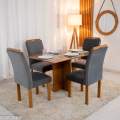 Mesa de Jantar Salina Tampo Londres 120x80 + 4 Cadeiras Parati - Cel Móveis - 1.20m - 6.9/RF 2