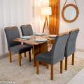Mesa de Jantar Salina Tampo Londres 120x80 + 4 Cadeiras Parati - Cel Móveis - 1.20m - 6.9/RF 1