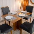 Mesa de Jantar Salina Tampo Londres 120x80 + 4 Cadeiras Parati - Cel Móveis - 1.20m - 6.9/RF 3