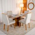 Mesa de Jantar Salina Tampo Londres 120x80 4 Cadeiras Lisboa - Art Assento - 8.5/RF 2
