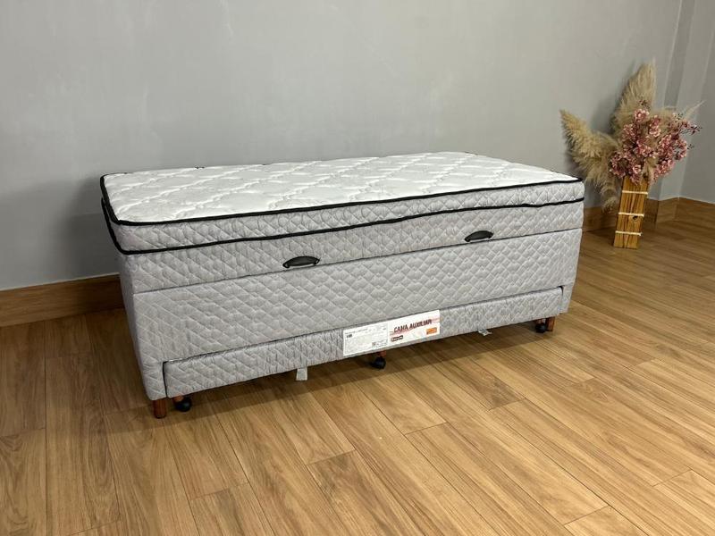 Cama Box Baú Sublime AG D80 Solteiro com Auxiliar D23 - 0.88m - Paropas - 1.48/LD