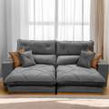 Estofado Sofa Aquiles/Gran Bello 2.10m Linho Retratil/Reclinavel D33 Molas Ensacadas - 1.6/RF 2