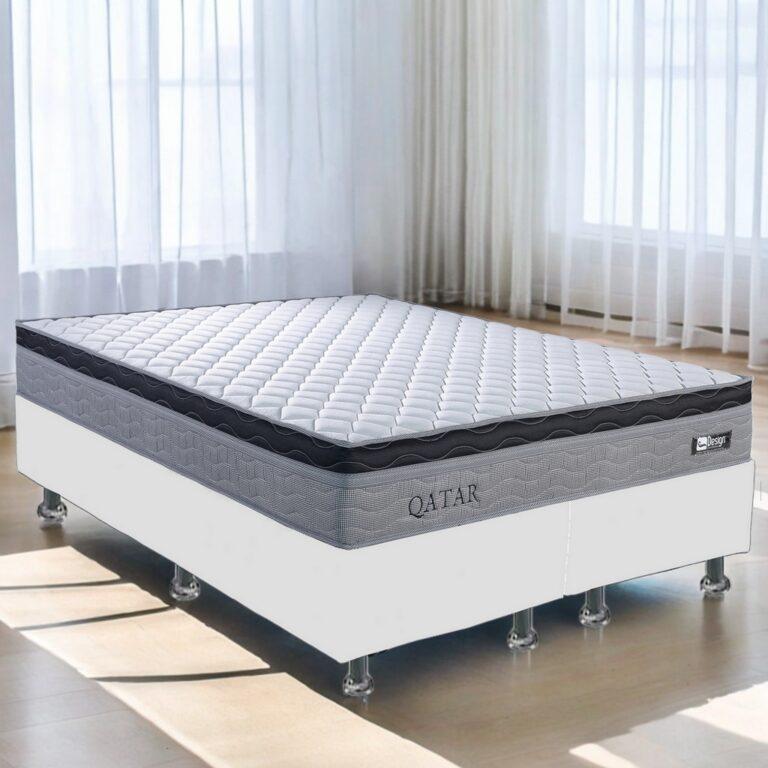 Colchão Queen Talismã D28 + Base Box Simples - DESIGN COLCHÕES/ALTO NÍVEL - 9.8/TD