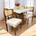 Mesa Sintonia + 4 Cadeiras Alasca - LOPAS + HR MOVELARIA - 1.20m - 1.7/TD 1