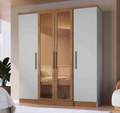 Roupeiro Genebra 4P2G 100%MDF -VIDRO REFLECTA -  1.79m -Doripel Móveis -  1.0/SR 1