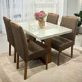 Mesa Sintonia + 4 Cadeiras Priscila - LOPAS + AVALON DECOR - 1.20m - 9.4/TD 1