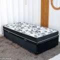 Base Box Baú Solt. Pop Veludo Preto + Colchão Solt. Santé - 37x88x188 - 6.7/RF 1