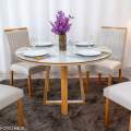Mesa de Jantar Atlanta Redonda 120cm Diam + 4 Cad Genova - Minasplac - 1.5/RF 2