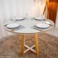 Mesa de Jantar Atlanta Redonda 120cm Diam + 4 Cad Genova - Minasplac - 1.5/RF 7
