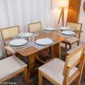 Mesa de Jantar Dubai 160x80 + 6 Cadeira Santorini de telinha - Cel Móveis - 2.3/RF 2