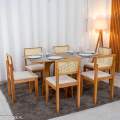 Mesa de Jantar Dubai 160x80 + 6 Cadeira Santorini de telinha - Cel Móveis - 2.3/RF 3