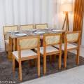 Mesa de Jantar Dubai 160x80 + 6 Cadeira Santorini de telinha - Cel Móveis - 2.3/RF 4
