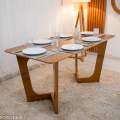 Mesa de Jantar Dubai 160x80 + 6 Cadeira Santorini de telinha - Cel Móveis - 2.3/RF 9