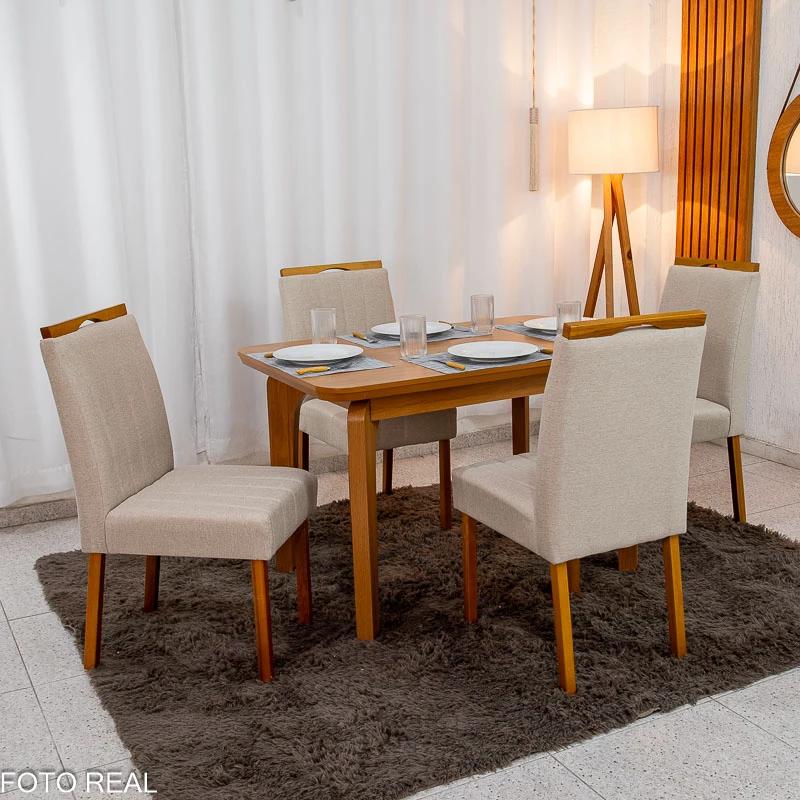 Mesa de Jantar Londrina 120x80 + 4 Cad. Isabela - Rufato/Art Assento - 9.2/RF