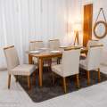 Conjunto Mesa de Jantar Londrina + 6 Cadeiras Isabela - Rufato/Art Assento - 1.80m - 1.3/RF 9