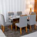 Mesa de Jantar Moscou 160x80 + 6 Cad Londres - Minasplac - 1.3/RF 7