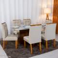 Mesa de Jantar Moscou 160x80 + 6 Cad Londres - Minasplac - 1.3/RF 3