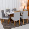 Mesa de Jantar Moscou 160x80 + 6 Cad Londres - Minasplac - 1.3/RF 4