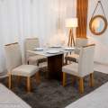 Mesa de Jantar Moscou + 4 Cad Atlanta - Minasplac - 120x80cm - 9.1/RF 2
