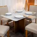 Mesa de Jantar Moscou + 4 Cad Atlanta - Minasplac - 120x80cm - 9.1/RF 6