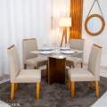 Mesa de Jantar Moscou + 4 Cad Atlanta - Minasplac - 0.90m - 8.7/RF 3