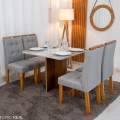 Mesa de Jantar Moscou + 4 Cad Londres - Minasplac - 0.90m - 8.7/RF 13