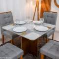 Mesa de Jantar Moscou + 4 Cad Londres - Minasplac - 0.90m - 8.7/RF 10
