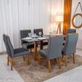 Mesa de Jantar Pedro + 6 Cadeiras Lisboa - Art Assento - 1.60m - 1.7/RF 4