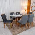 Mesa de Jantar Pedro + 6 Cadeiras Lisboa - Art Assento - 1.60m - 1.7/RF 2