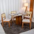 Mesa de Jantar Salina 120x80 + 4 Cad Grecia telinha - Cel Móveis - 1.5/RF 4