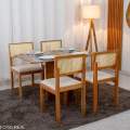 Mesa de Jantar Salina 120x80 + 4 Cad Grecia telinha - Cel Móveis - 1.5/RF 1