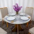 Mesa de Jantar Siena Redonda 100cm Diam + 4 Cad Atlanta - Minasplac - 1.0/RF 2