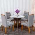 Mesa de Jantar Siena Redonda + 4 Cad Londres - Minasplac - 1.00m - 1.0/RF 1