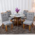 Mesa de Jantar Siena Redonda + 4 Cad Londres - Minasplac - 1.00m - 1.0/RF 11