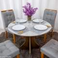 Mesa de Jantar Siena Redonda + 4 Cad Londres - Minasplac - 1.00m - 1.0/RF 10