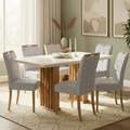 Mesa Mona/Munique 160 + 6 Cadeiras Sophia - VIERO MÓVEIS + WM DECOR - 1.3/TD 1